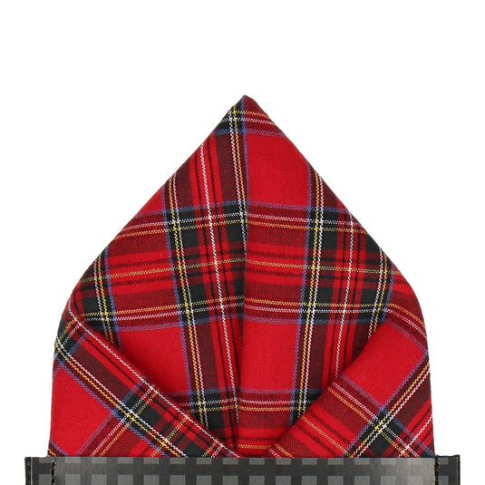 Royal Stewart Tartan Pocket Square - Pocket Square with Free UK Delivery - Mrs Bow Tie