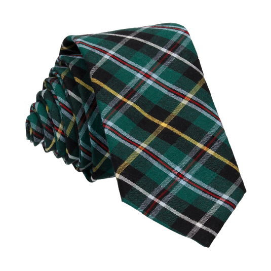 Glenfinnan Green Tartan Tie - Tie with Free UK Delivery - Mrs Bow Tie