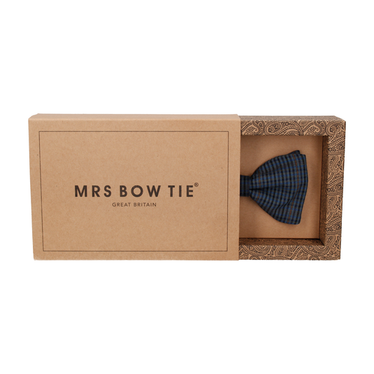 Dunbar Blue Bow Tie - Bow Tie with Free UK Delivery - Mrs Bow Tie
