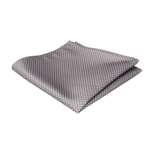 Thunder Grey Pin Dots Pocket Square - Pocket Square with Free UK Delivery - Mrs Bow Tie