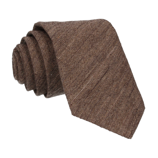 Giles Light Brown Tie - Tie with Free UK Delivery - Mrs Bow Tie