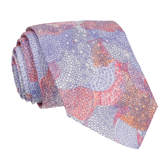 Pink Dots Pattern Luna Liberty Cotton Tie - Tie with Free UK Delivery - Mrs Bow Tie
