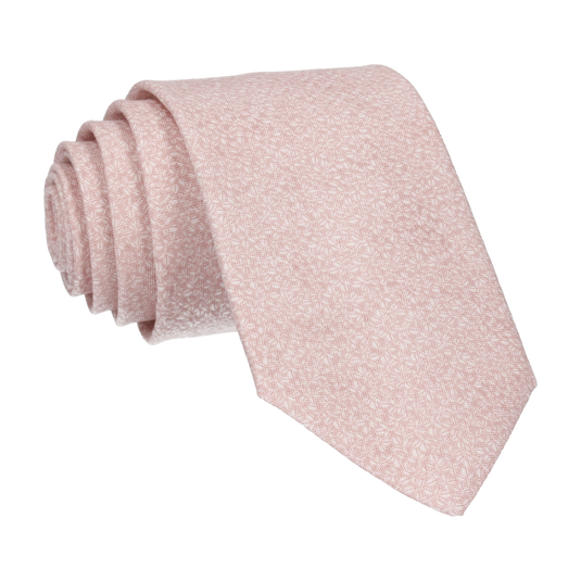 Soft Pink Tiny Petal Cotton Tie - Tie with Free UK Delivery - Mrs Bow Tie