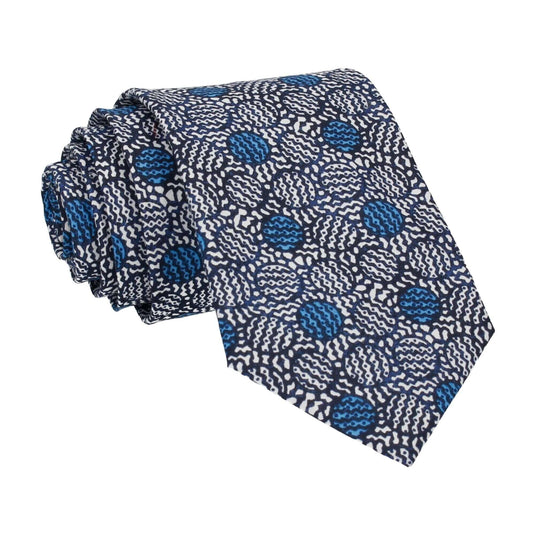 Achilles Blue Liberty Cotton Tie - Tie with Free UK Delivery - Mrs Bow Tie