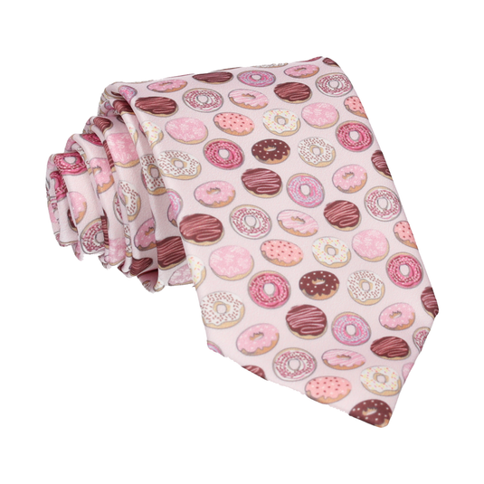Doughnuts Donut Pink Tie - Tie with Free UK Delivery - Mrs Bow Tie