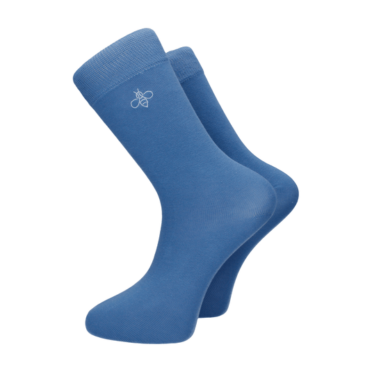 Airforce Blue Cotton Socks - Socks with Free UK Delivery - Mrs Bow Tie