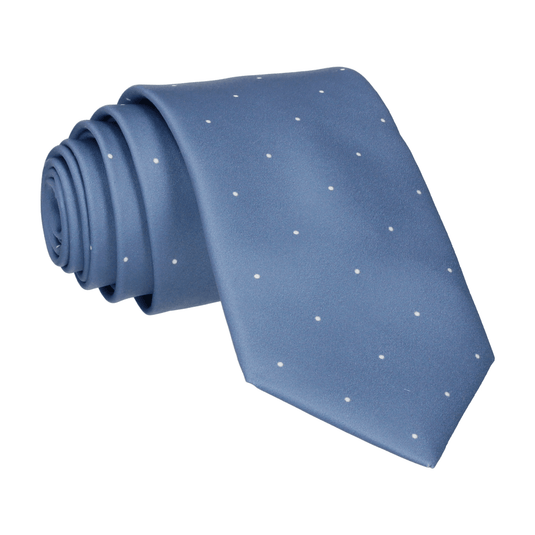 Air Force Blue Mini Pin Dots Tie - Tie with Free UK Delivery - Mrs Bow Tie