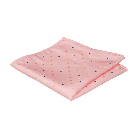 Colour Dots Pink Pocket Square - Pocket Square with Free UK Delivery - Mrs Bow Tie