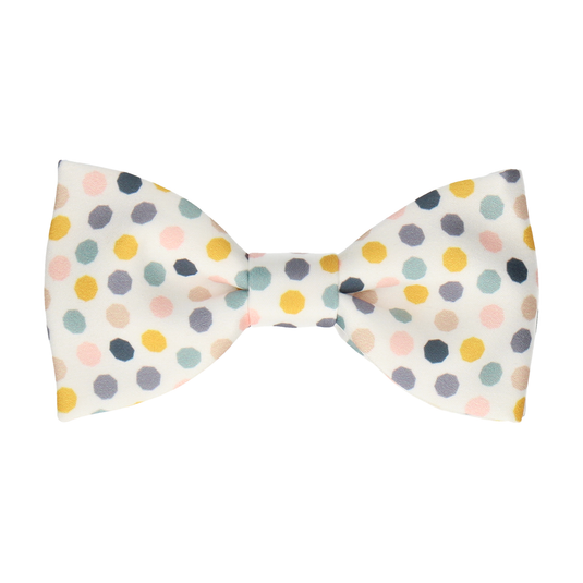 White Contemporary Dots Bow Tie - Bow Tie with Free UK Delivery - Mrs Bow Tie