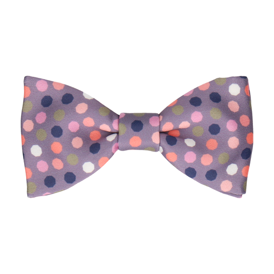 Mauve Purple Contemporary Dots Bow Tie - Bow Tie with Free UK Delivery - Mrs Bow Tie
