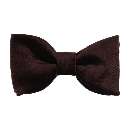 Dark Brown Velvet Bow Tie - Bow Tie with Free UK Delivery - Mrs Bow Tie
