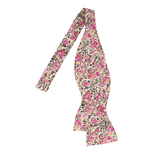 Pink Ditsy Floral Paisley Bow Tie - Bow Tie with Free UK Delivery - Mrs Bow Tie