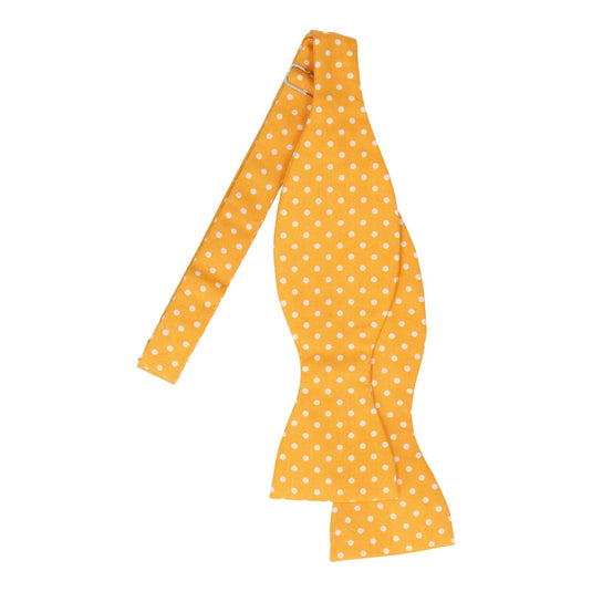 Yellow Polka Dot Cotton Bow Tie - Bow Tie with Free UK Delivery - Mrs Bow Tie