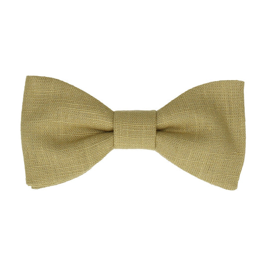 Linen Green Bow Tie - Bow Tie with Free UK Delivery - Mrs Bow Tie