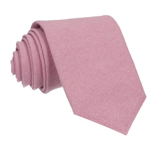 Powder Pink Linen Tie - Tie with Free UK Delivery - Mrs Bow Tie