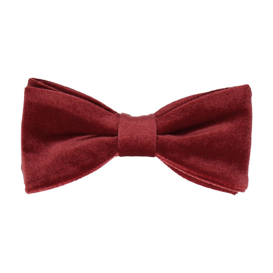 Ruby Red Velvet Bow Tie - Bow Tie with Free UK Delivery - Mrs Bow Tie