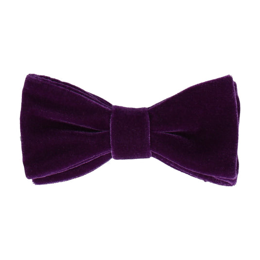 Violet Velvet Bow Tie - Bow Tie with Free UK Delivery - Mrs Bow Tie