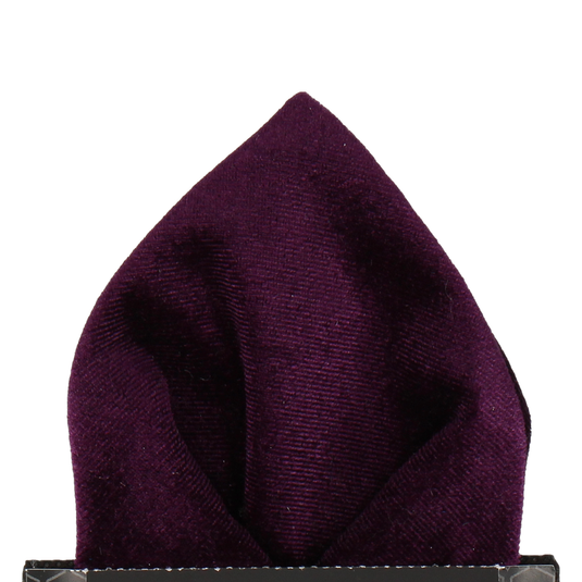 Royal Purple Velvet Pocket Square - Pocket Square with Free UK Delivery - Mrs Bow Tie