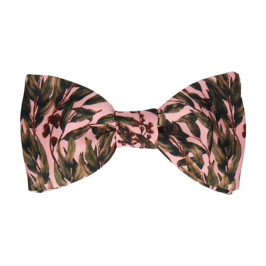 Pink Boho Whimsical Wedding Leaf Bow Tie - Bow Tie with Free UK Delivery - Mrs Bow Tie