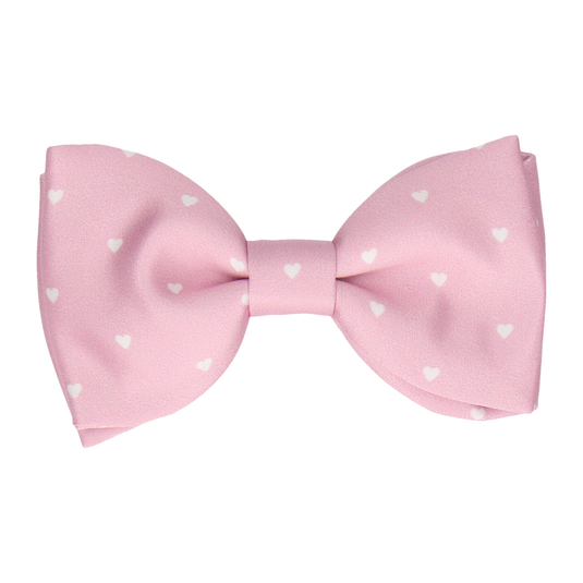 Polka Dot Hearts Pale Pink Bow Tie - Bow Tie with Free UK Delivery - Mrs Bow Tie