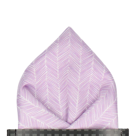 Lilac Boho Chevron Pocket Square - Pocket Square with Free UK Delivery - Mrs Bow Tie