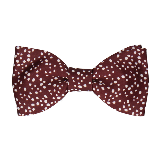 Scattered White Dots Maroon Red Bow Tie - Bow Tie with Free UK Delivery - Mrs Bow Tie