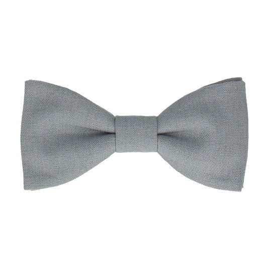 Dusty Blue Brushed Linen Bow Tie - Bow Tie with Free UK Delivery - Mrs Bow Tie