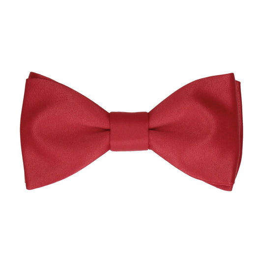 Crimson Red Plain Solid Satin Bow Tie - Bow Tie with Free UK Delivery - Mrs Bow Tie