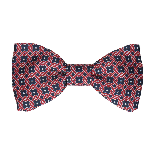Red Links Prince Philip Bow Tie - Bow Tie with Free UK Delivery - Mrs Bow Tie