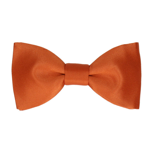 Plain Solid Copper Orange Satin Bow Tie - Bow Tie with Free UK Delivery - Mrs Bow Tie