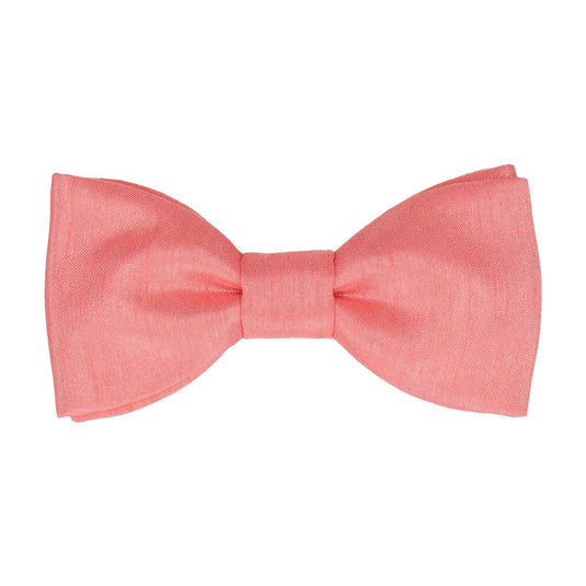 Coral Faux Silk Bow Tie - Bow Tie with Free UK Delivery - Mrs Bow Tie