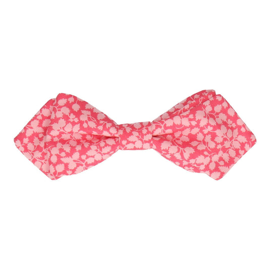 Coral Pink Floral Glenjade Liberty Cotton Bow Tie - Bow Tie with Free UK Delivery - Mrs Bow Tie