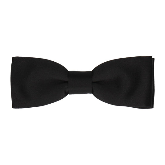 Plain Solid Black Satin Bow Tie - Bow Tie with Free UK Delivery - Mrs Bow Tie