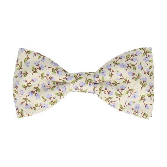 Lilac & Off White Ditsy Floral Bow Tie - Bow Tie with Free UK Delivery - Mrs Bow Tie
